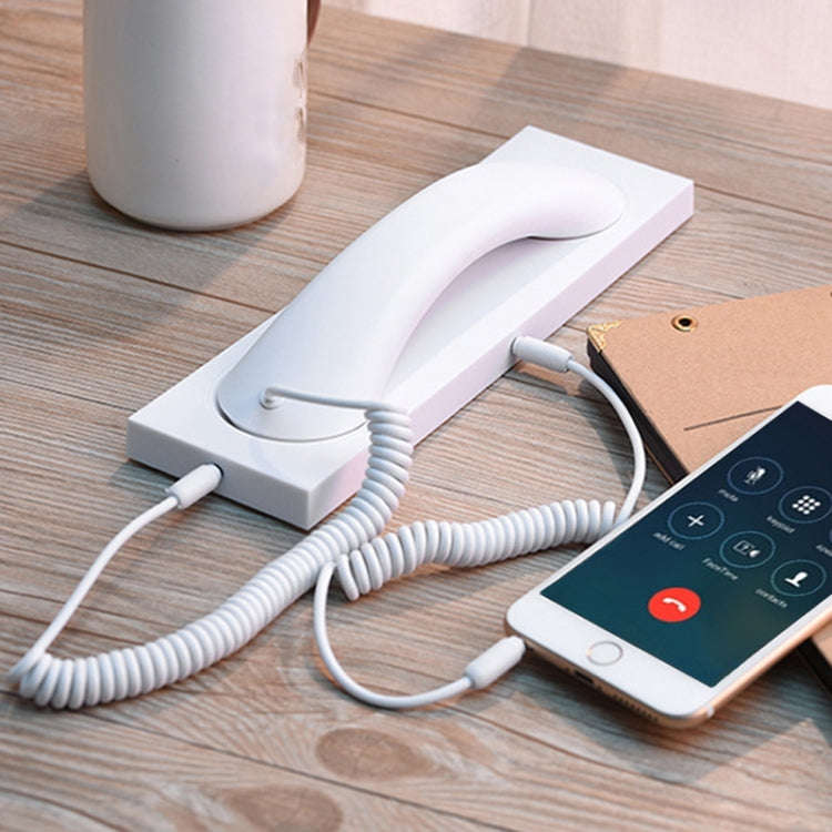 3.5mm Universal Office Mobile Phone Retro External Headset Mobile Phone Handset, 3.5mm Wired Blac...