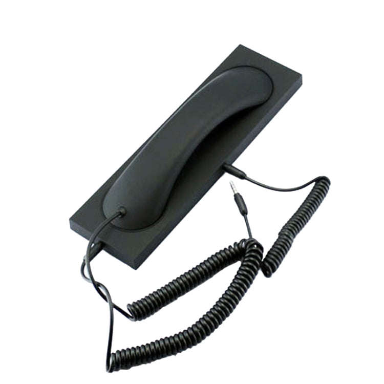 3.5mm Universal Office Mobile Phone Retro External Headset Mobile Phone Handset, 3.5mm Wired Blac...