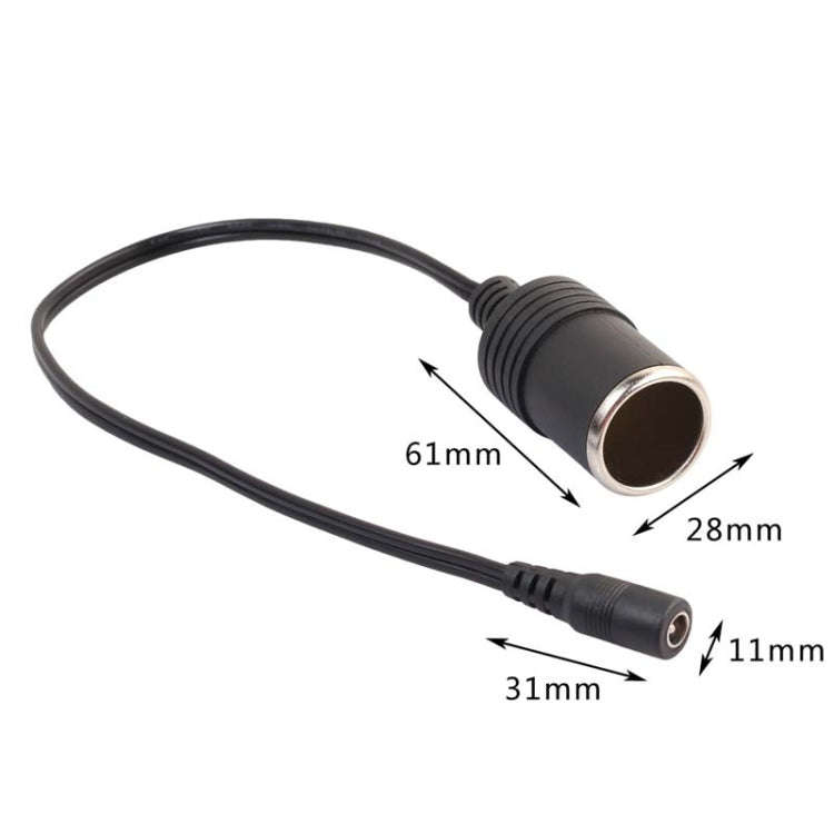 DC 5.5 x 2.1 mm Plug To Cigarette Lighter Mother Seat With DC Power Cord, DC 5.5 x 2.1mm Plug