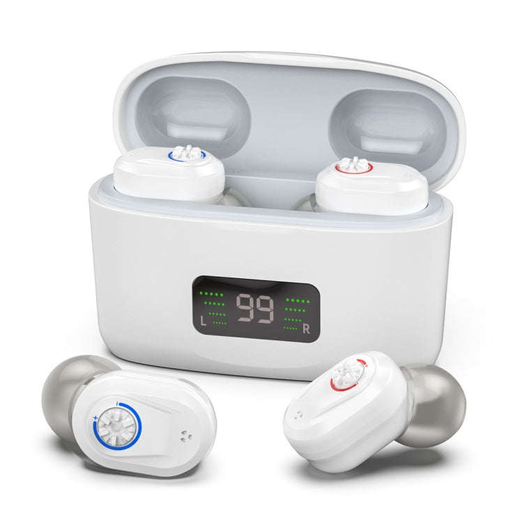 Z-127D In-ear Sound Amplifier Digital Display Hearing Aid Earphone, black, White, Complexion, Red...