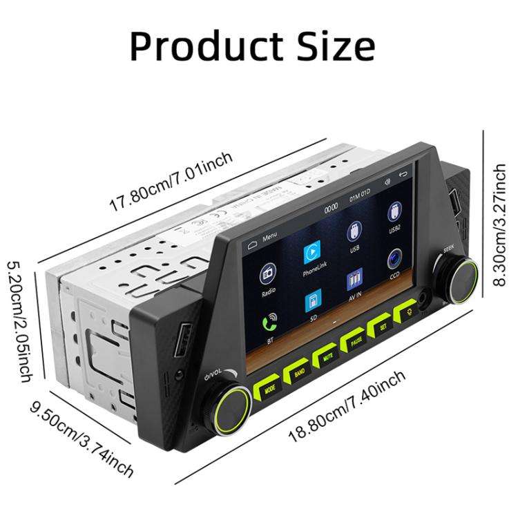 4.7 inch AUTO/CarPlay Navigation Bluetooth FM Radio Car MP5 Marquee, 161W