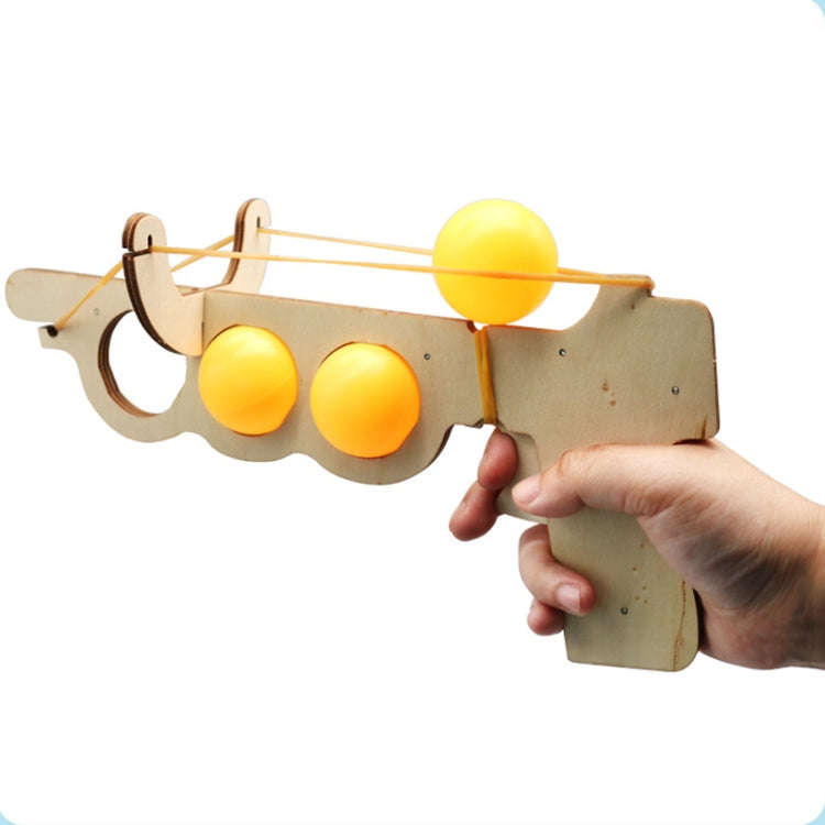 Wooden DIY Table Tennis Elastic Model Children Physical Science Experiment Assembly Toy, Elastic ...