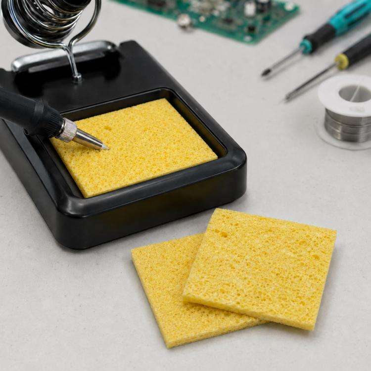 Soldering Iron Tin Remover Cleaning Cotton Wood Pulp Sponge,Spec: Thin Square 6x6cm, Thin Square ...