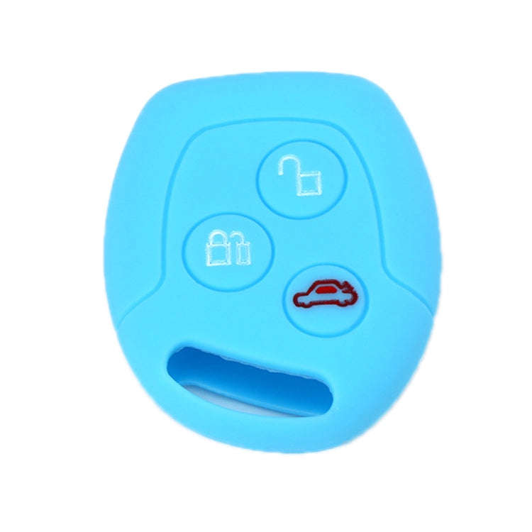 For Ford Transit/Focus 2pcs 3-Button Silicone Key Protector, Rose Red, Pink, Orange, Sea ??Blue, ...