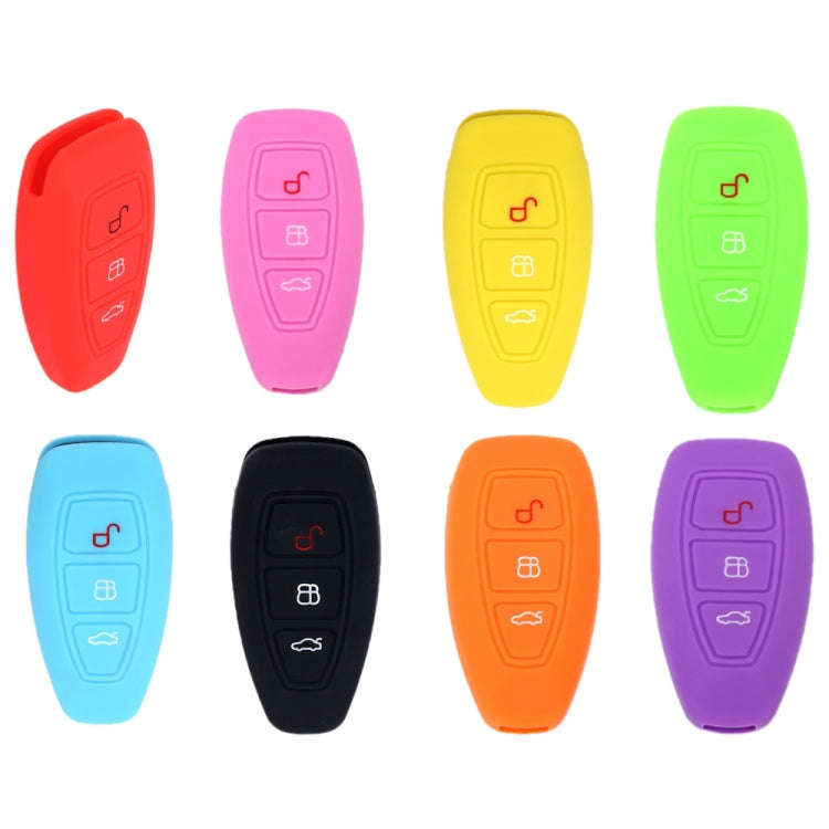 For Ford Focus/Mondeo 2pcs Folding Three-Button Key Protect Cover, Red, Pink, Orange, Yellow, Sky...