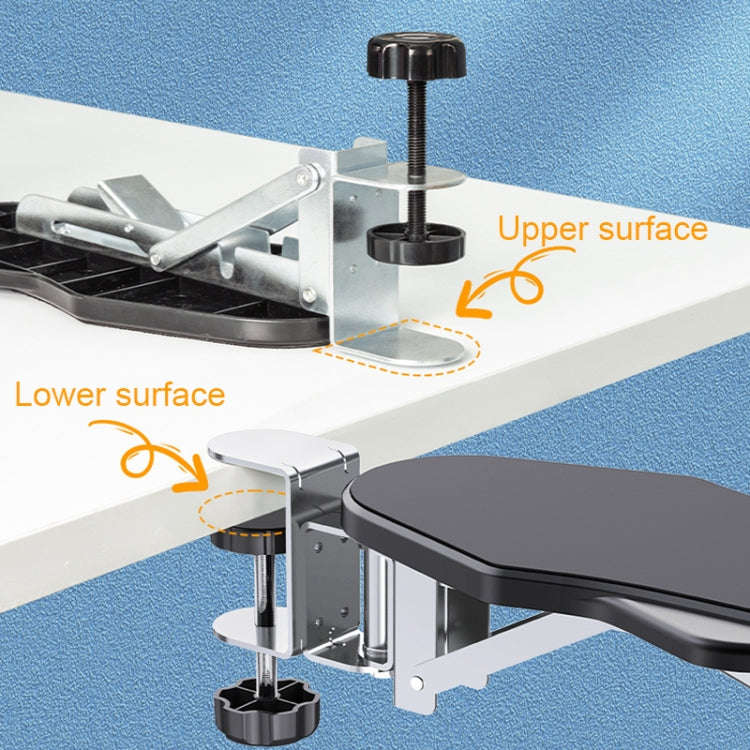 Punch-free Computer Desk Sponge Pad Hand Bracket Multifunctional Desk Elbow Rest, Basic, Folding,...