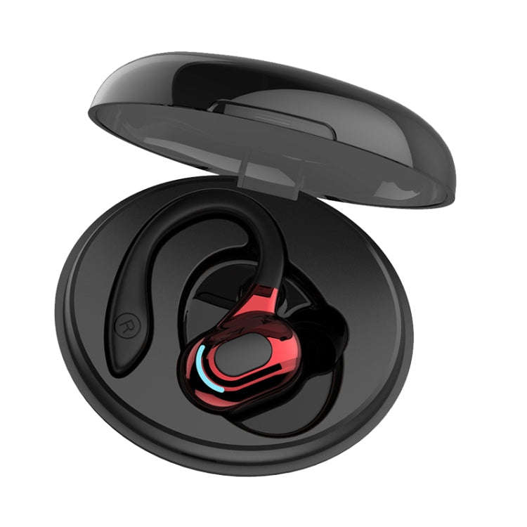 F8 Hanging Ear Stereo Wireless Bluetooth Earphones With Charging Bin, With Charging Bin(Black Sin...