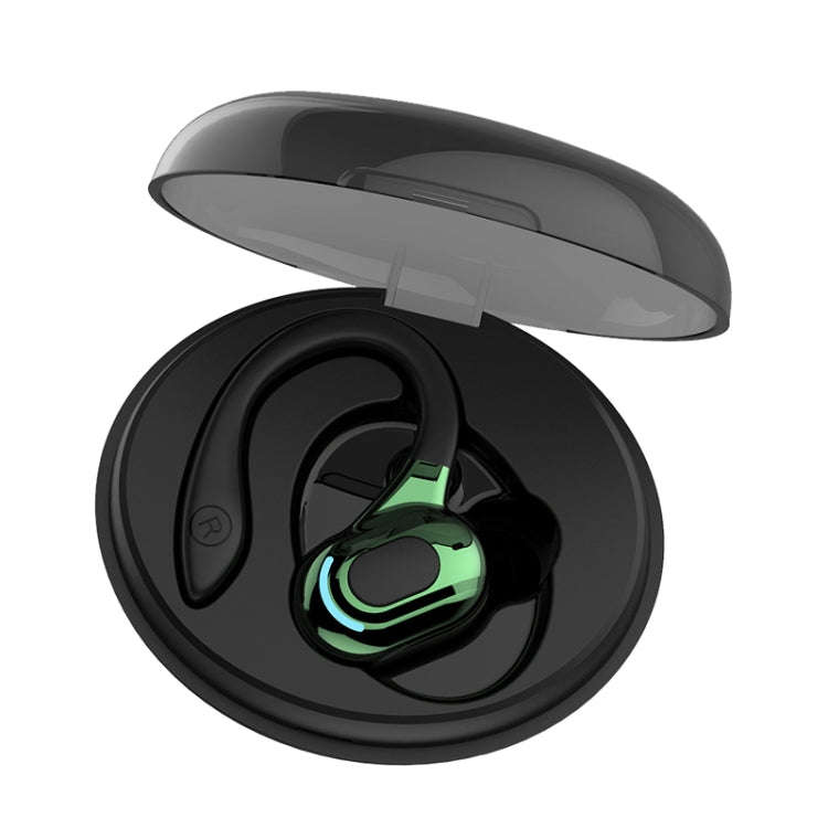 F8 Hanging Ear Stereo Wireless Bluetooth Earphones With Charging Bin, With Charging Bin(Black Sin...