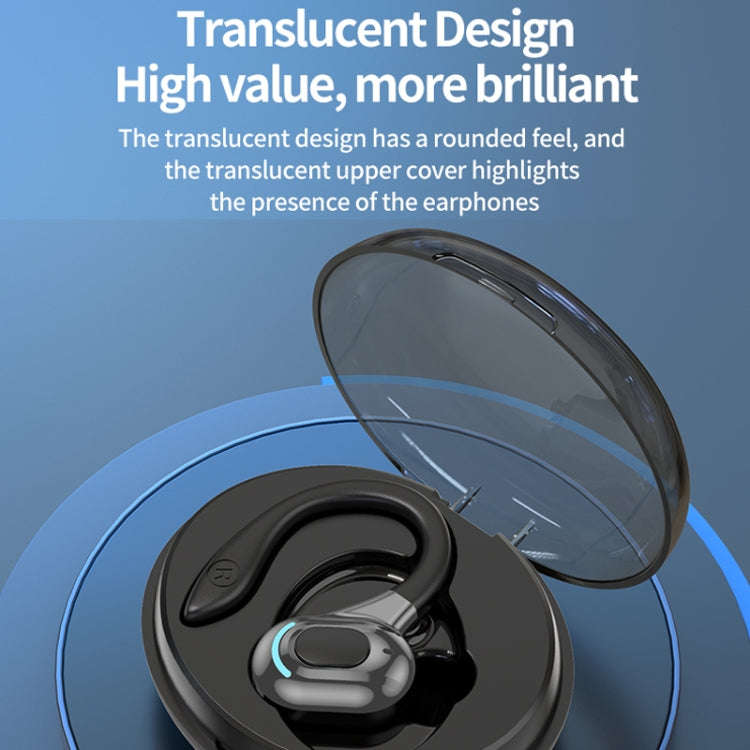 F8 Hanging Ear Stereo Wireless Bluetooth Earphones With Charging Bin, With Charging Bin(Black Sin...