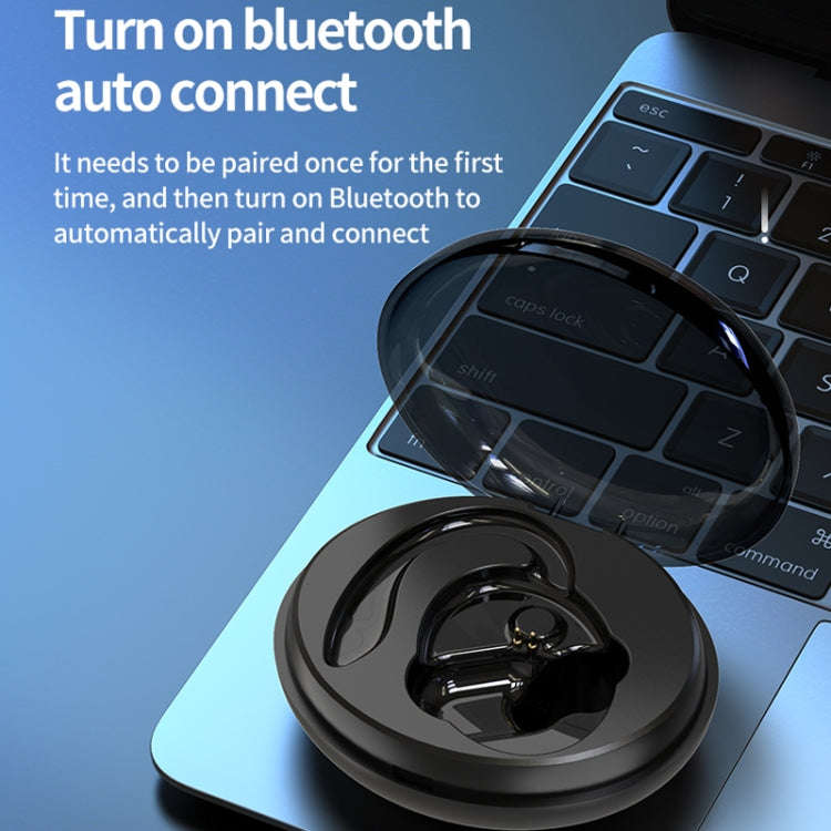 F8 Hanging Ear Stereo Wireless Bluetooth Earphones With Charging Bin, With Charging Bin(Black Sin...
