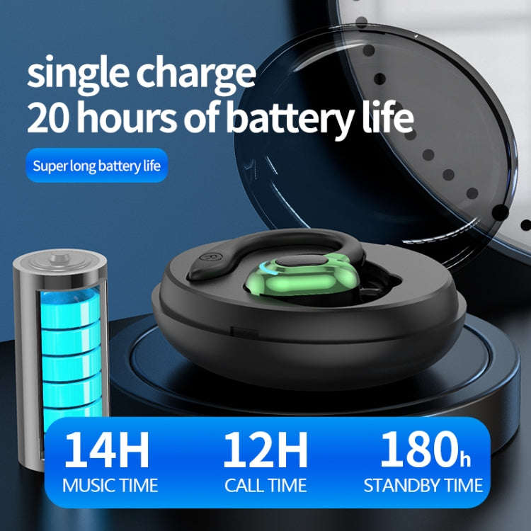 F8 Hanging Ear Stereo Wireless Bluetooth Earphones With Charging Bin, With Charging Bin(Black Sin...