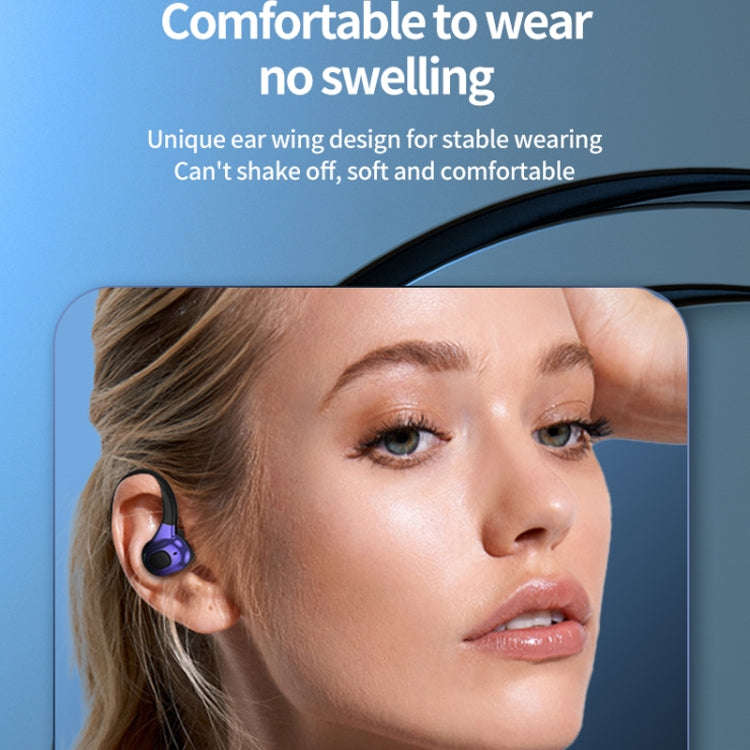 F8 Hanging Ear Stereo Wireless Bluetooth Earphones With Charging Bin, With Charging Bin(Black Sin...