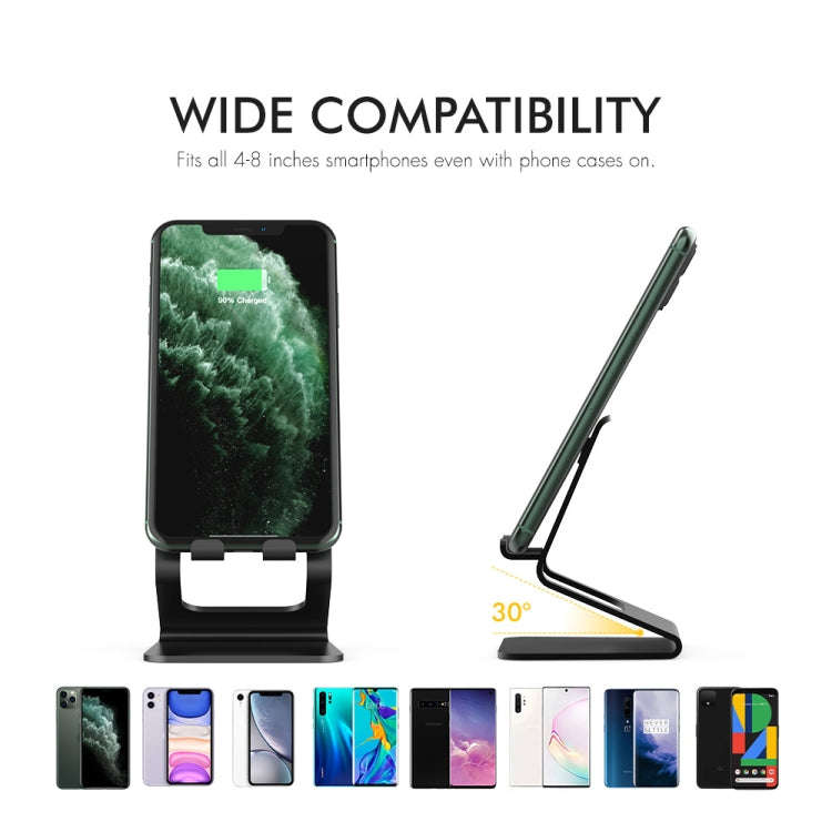 AhaStyle ST02 Mobile Phone Aluminum Alloy Fixed Bracket Storage Charging Base, ST02 (Black), ST02...