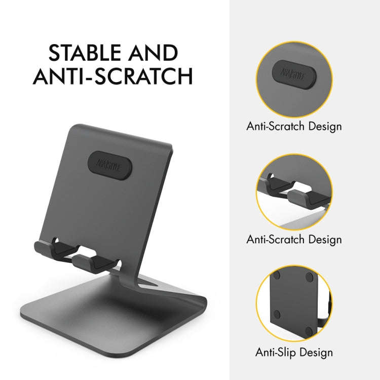 AhaStyle ST02 Mobile Phone Aluminum Alloy Fixed Bracket Storage Charging Base, ST02 (Black), ST02...