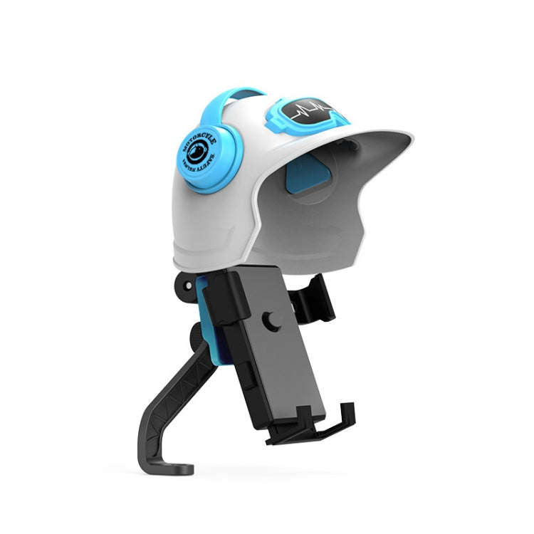 Small Helmet Sunscreen Phone Stand Bracket Motorcycle Mobile Phone Holder,Spec:, Handlebar White,...