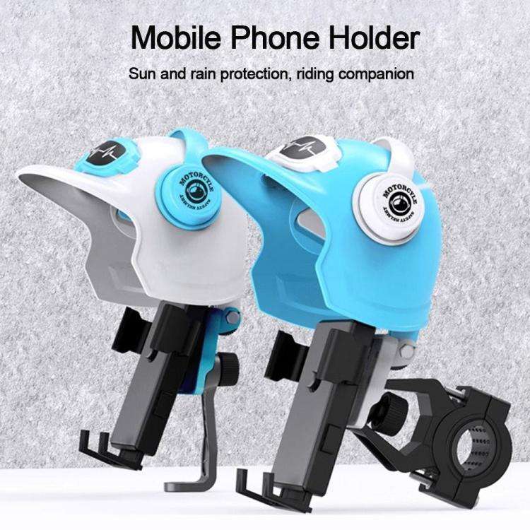 Small Helmet Sunscreen Phone Stand Bracket Motorcycle Mobile Phone Holder,Spec:, Handlebar White,...