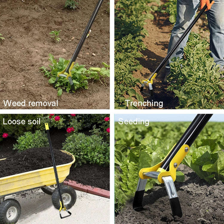 MYL-10 Stirrup Ring Weeding Hoes Garden Tools, 3 Sections 1.2m, 4 Sections 1.6m, 5 Sections 2.0m,...