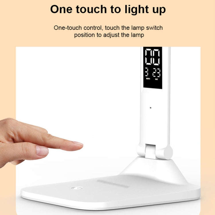 LED Intelligent Digital Display Foldable Desk Lamp, Style:, Charging 2000mAh, Charging 3200mAh, D...