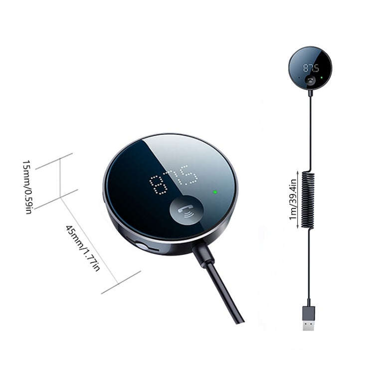 Car Bluetooth Receiver MP3 Player FM Music Transmitter, S-23, S-23 With Bracket