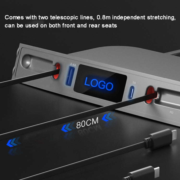 For Tesla Model 3 / Y 27W Quick Interior Charger Intelligent USB-C/Type-C Docking Station HUB, PT...