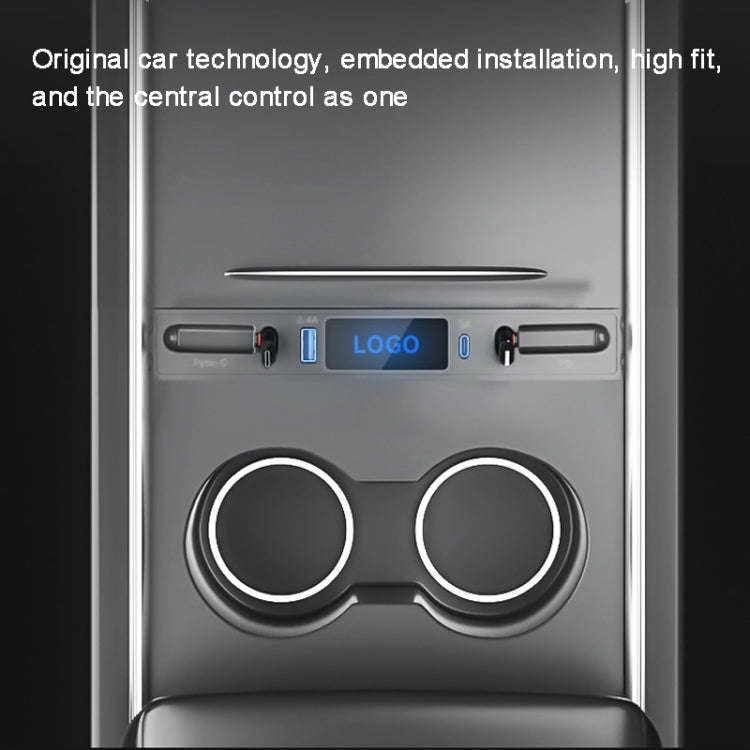 For Tesla Model 3 / Y 27W Quick Interior Charger Intelligent USB-C/Type-C Docking Station HUB, PT...