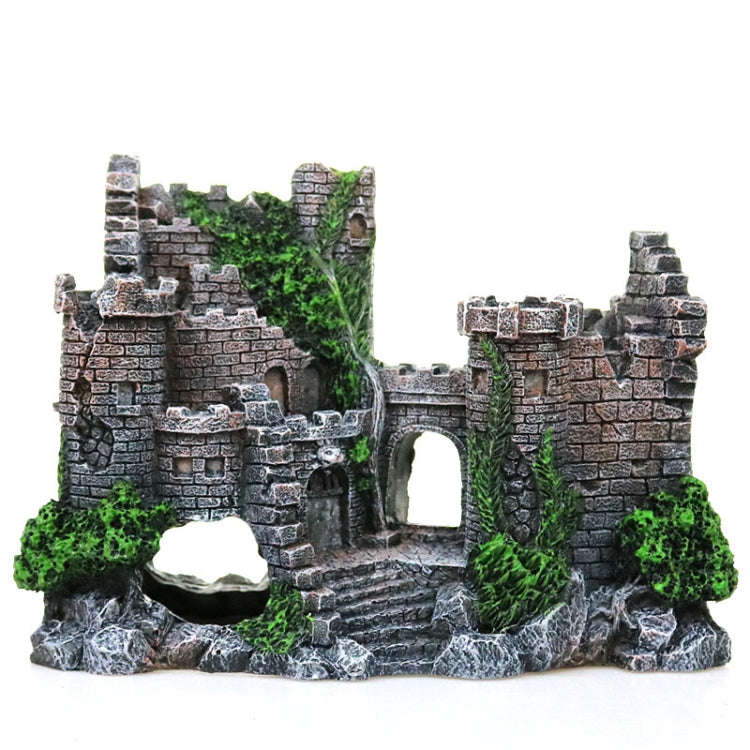 Fish Tank Ancient Castle Resin Decoration Aquarium Cavern Building Decoration, Ancient Castle