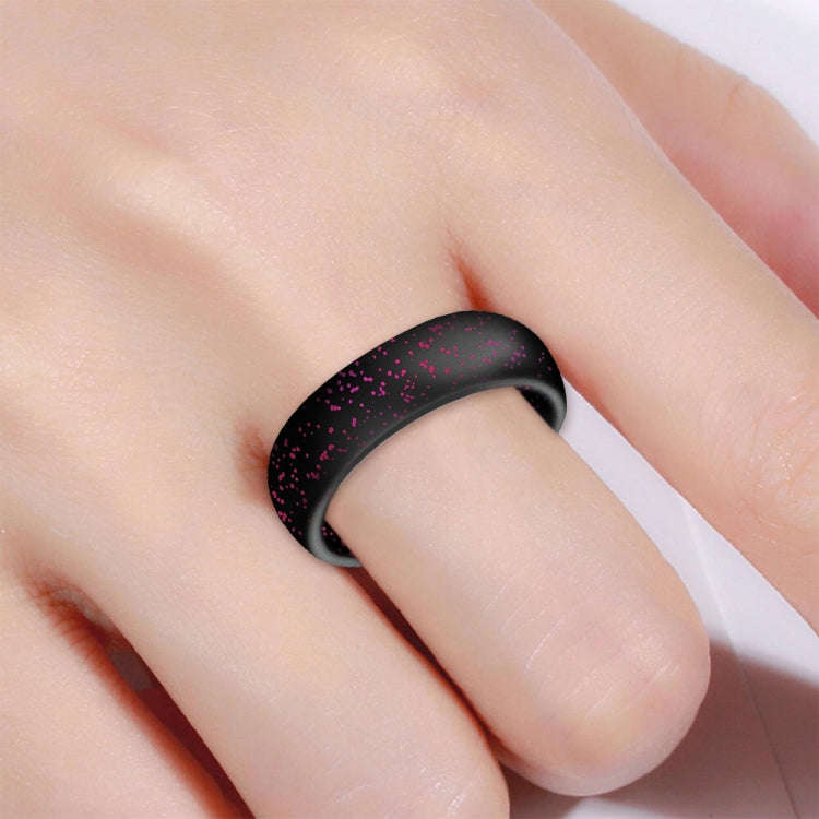 SH100 5.7mm Wide Silicone Ring Glitter Couple Ring, No.4, No.5, No.6, No.7