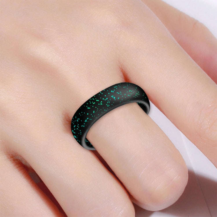 SH100 5.7mm Wide Silicone Ring Glitter Couple Ring, No.4, No.5, No.6, No.7