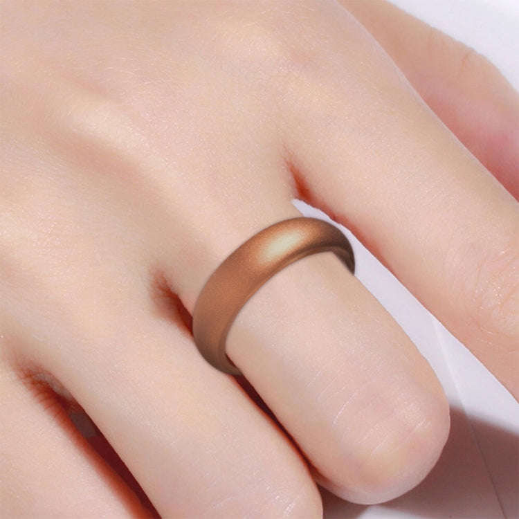 SH100 5.7mm Wide Silicone Ring Glitter Couple Ring, No.4, No.5, No.6, No.7