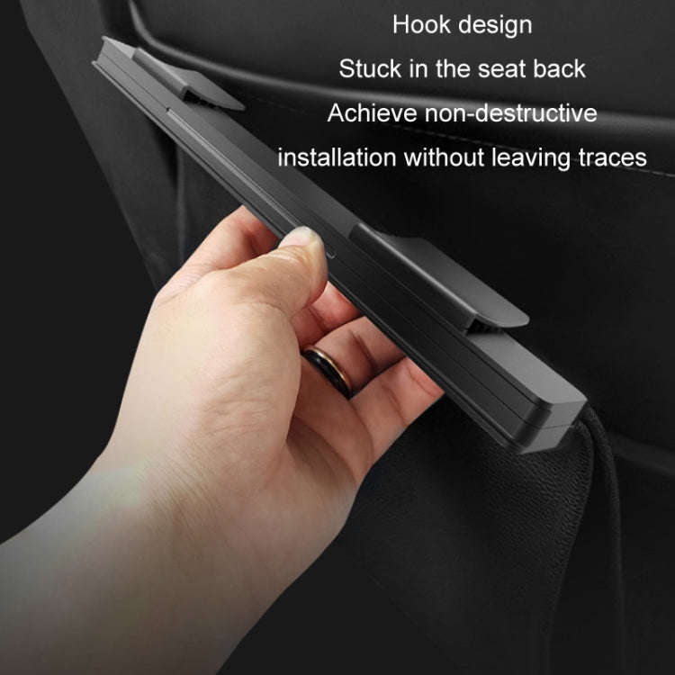 Car Garbage Bag Rear Seat Folding Storage Bag, Magnetic Attraction Black