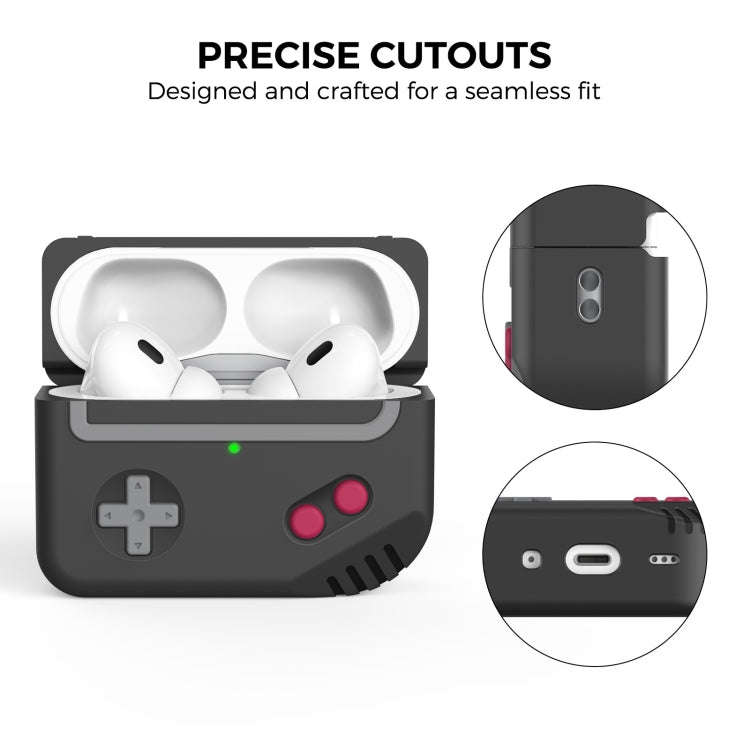 For AirPods Pro 2 AhaStyle PT-JY07 Split Silicone Cartoon Earphone Protective Case, JY07(Gray), J...