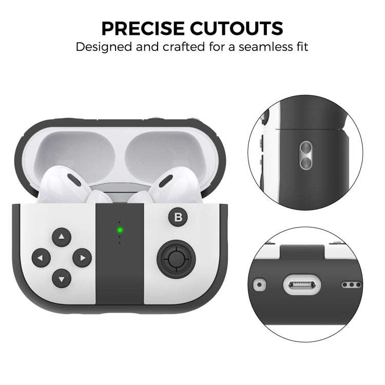 For AirPods Pro 2 AhaStyle PT-JY08 Split Silicone Cartoon Earphone Protective Case, JY08(Black An...