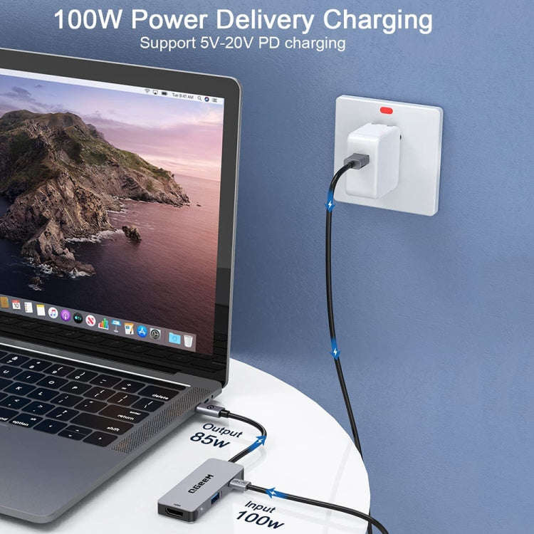QGeeM UH03-1 USB3.0 Multifunctional Docking Station Type-C PD100W HUB, UH03-1 (3 in 1)