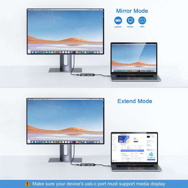 QGeeM UH03-1 USB3.0 Multifunctional Docking Station Type-C PD100W HUB, UH03-1 (3 in 1)