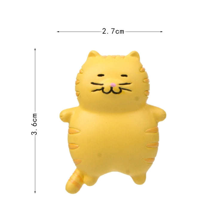 Fat Cat 3D Refrigerator Magnet Magnetic Sticker Phone Case DIY Accessories, Fat Cat (Yellow), Fat...