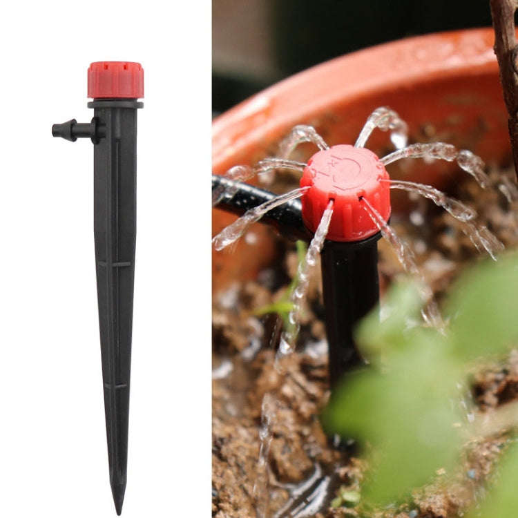 FH-118 13cm Adjustable 8 Holes Ground Plug Dripper Garden Irrigation System Watering Nozzle, Red ...
