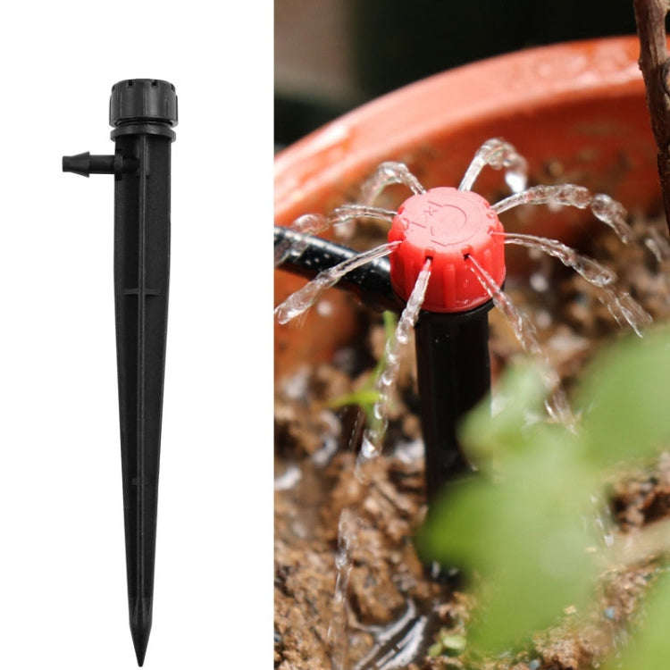FH-118 13cm Adjustable 8 Holes Ground Plug Dripper Garden Irrigation System Watering Nozzle, Red ...