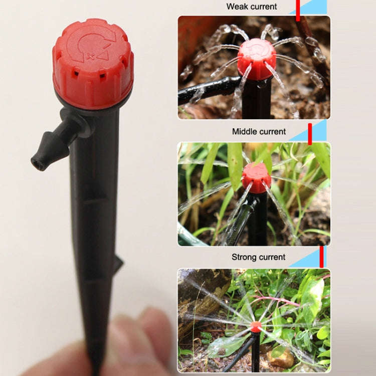 FH-118 13cm Adjustable 8 Holes Ground Plug Dripper Garden Irrigation System Watering Nozzle, Red ...