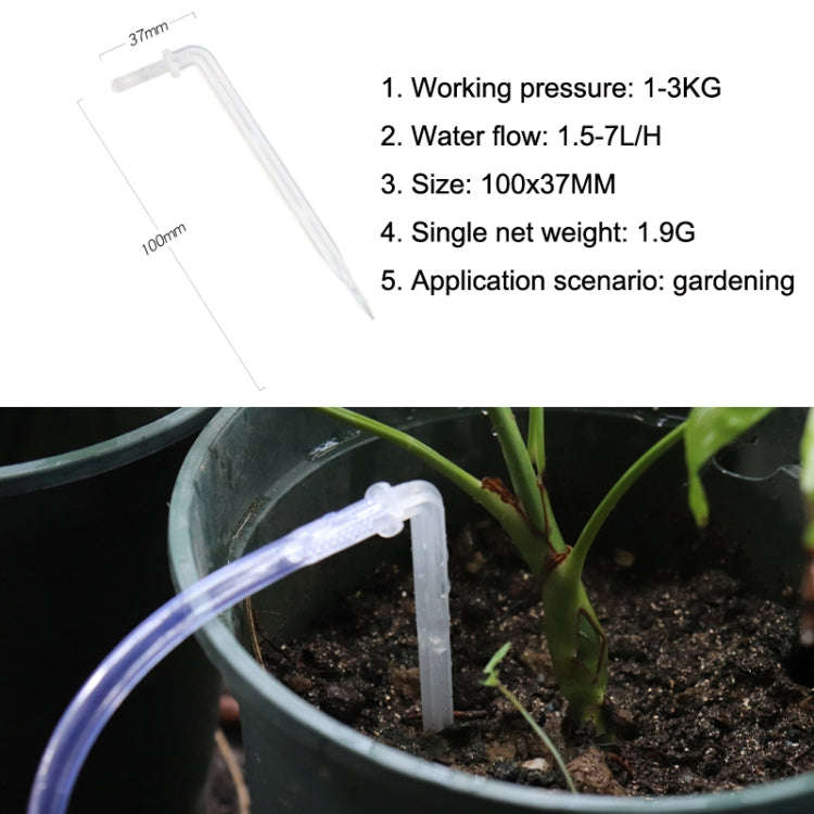 10pcs FR-258 4/7mm Capillary Transparent Curved Drop Arrow Gardening Micro-Spray Irrigation Arrow