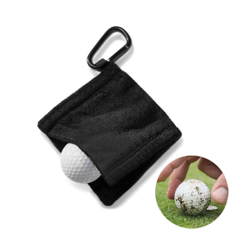 Microfiber Fleece Lining GOLF Ball Cleaning Towel with Carabiner Hook, Cleaning Towel Grey, Clean...