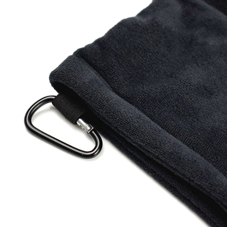 Microfiber Fleece Lining GOLF Ball Cleaning Towel with Carabiner Hook, Cleaning Towel Grey, Clean...