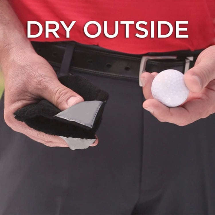 Microfiber Fleece Lining GOLF Ball Cleaning Towel with Carabiner Hook, Cleaning Towel Grey, Clean...