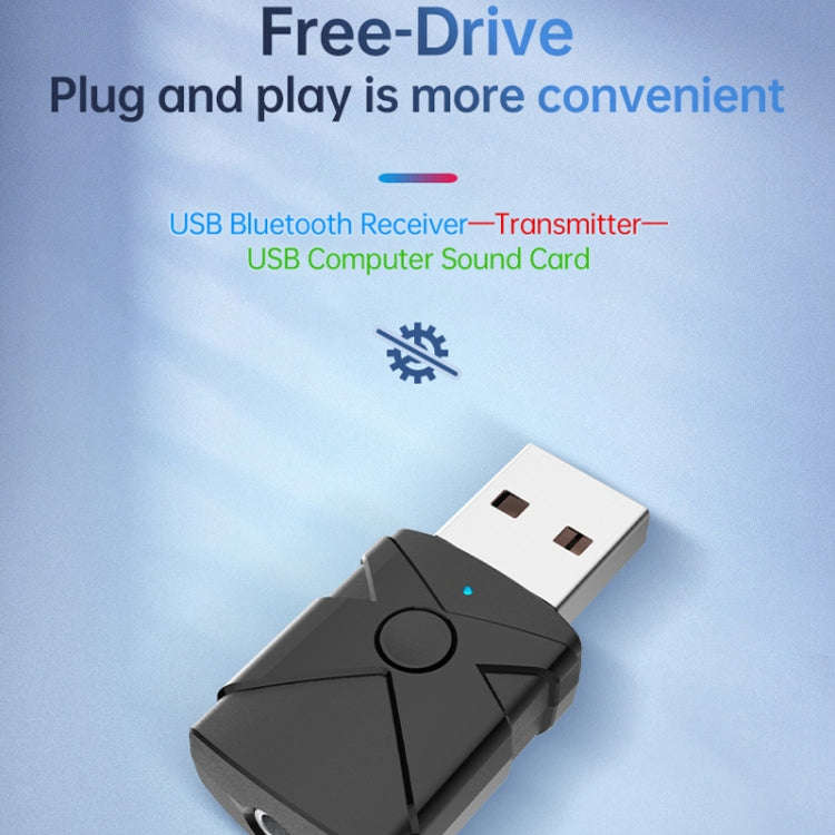 M137 5 in 1 Car USB Bluetooth 5.2 Receiver Transmitter, M137