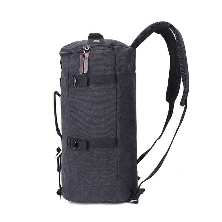 Outdoor Travel Man Canvas Double Shoulder Backpack Student Schoolbag