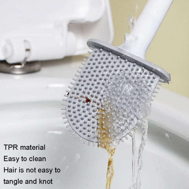 Soft Rubber Toilet Brush Clamp No Dead Space Cleaning Brush, Leakage