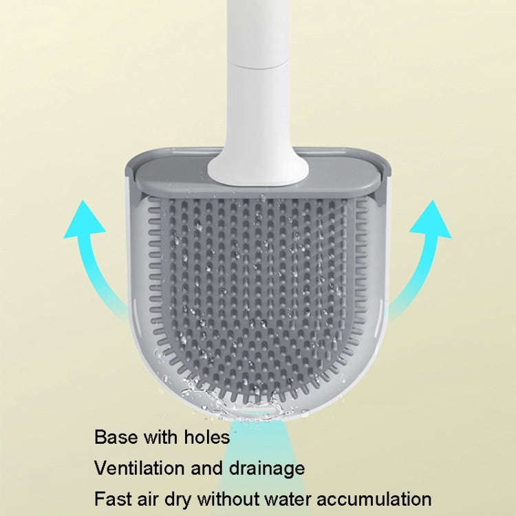 Soft Rubber Toilet Brush Clamp No Dead Space Cleaning Brush, Leakage