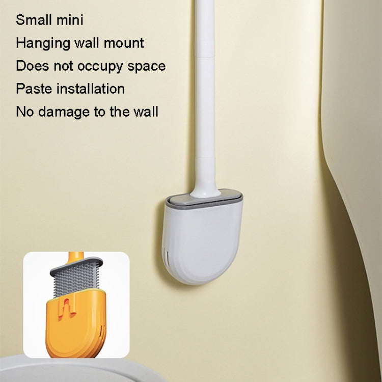 Soft Rubber Toilet Brush Clamp No Dead Space Cleaning Brush, Leakage
