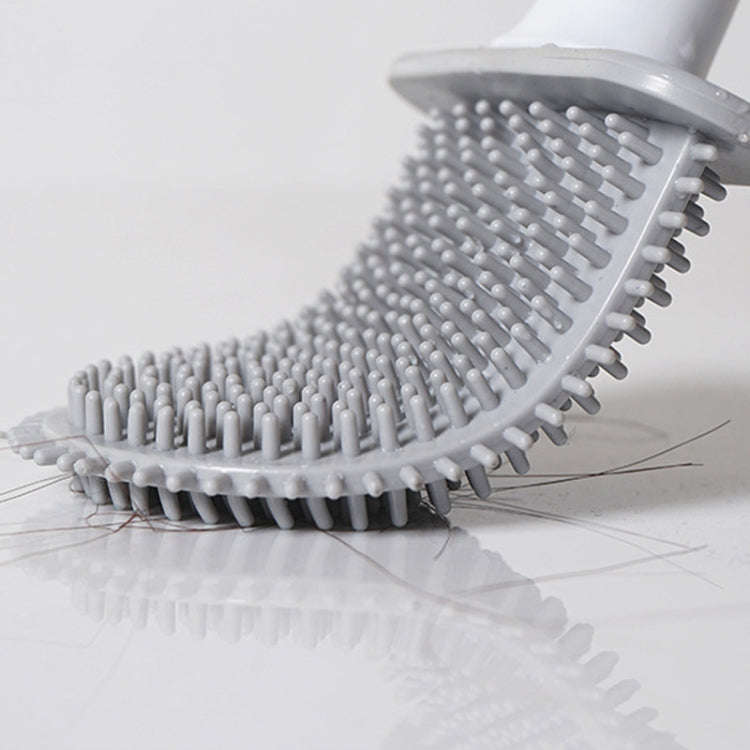 Soft Rubber Toilet Brush Clamp No Dead Space Cleaning Brush, Leakage
