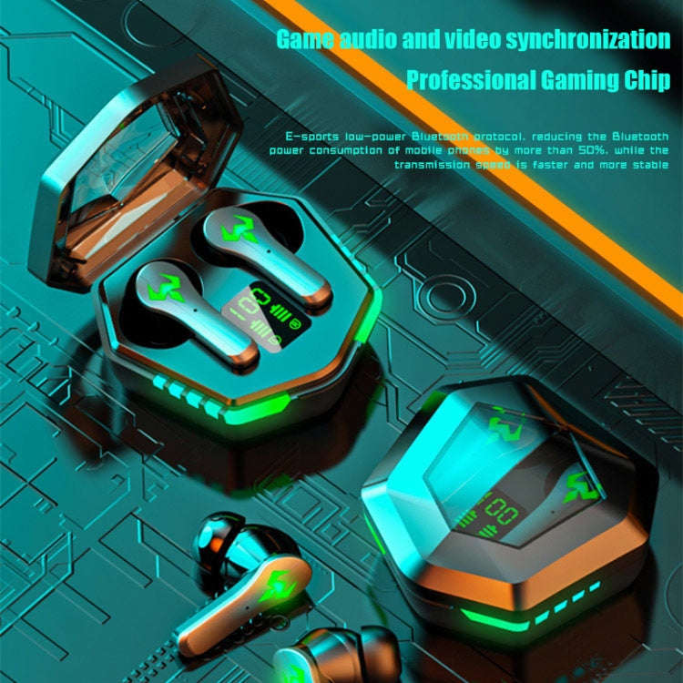 N35 TWS Colorful Light In-Ear Low Latency Wireless Bluetooth Game Earphones, Digital Display, Non...