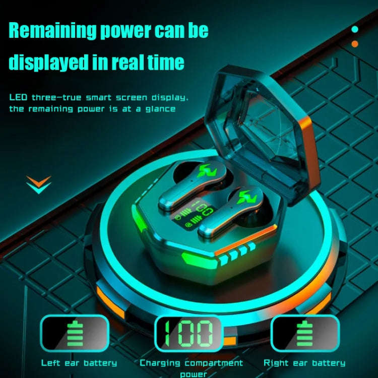 N35 TWS Colorful Light In-Ear Low Latency Wireless Bluetooth Game Earphones, Digital Display, Non...